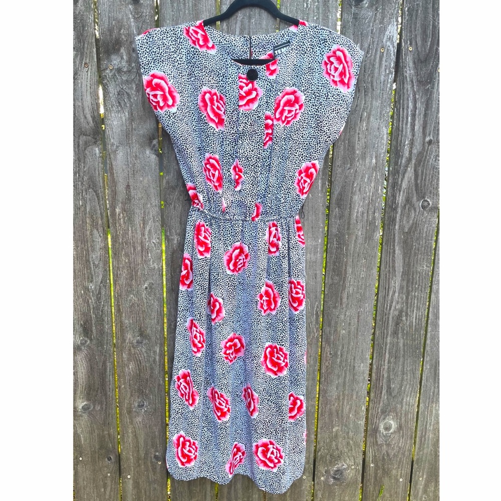 Vintage Roses with Dots Dress- Great for Summer!